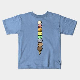 Giant Rainbow Ice Cream Cone Kids T-Shirt